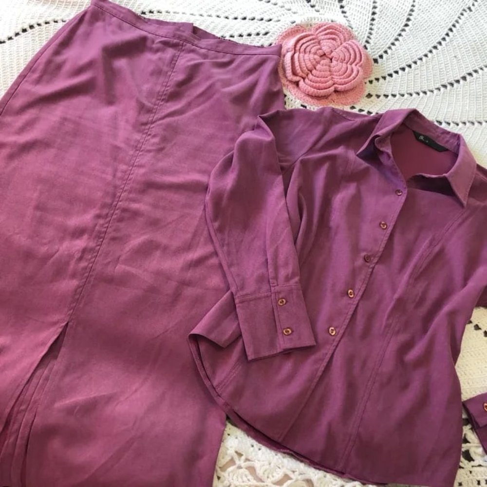 Bhs| Velour Sued Mauve Suit